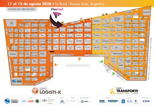 Plano de ubicacion, stand Plaspalet senalado